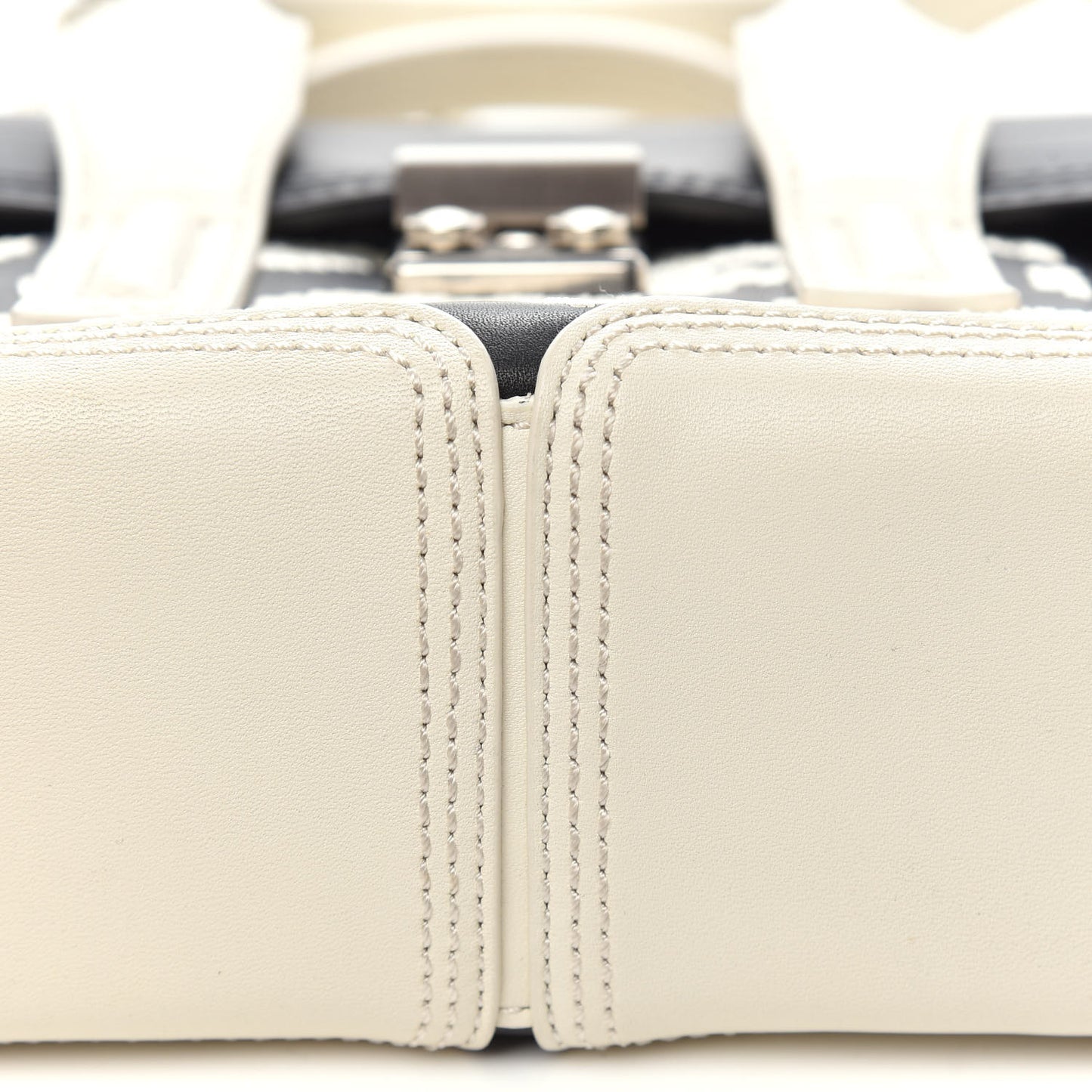 Mini Embroidered Pashli Satchel White Black