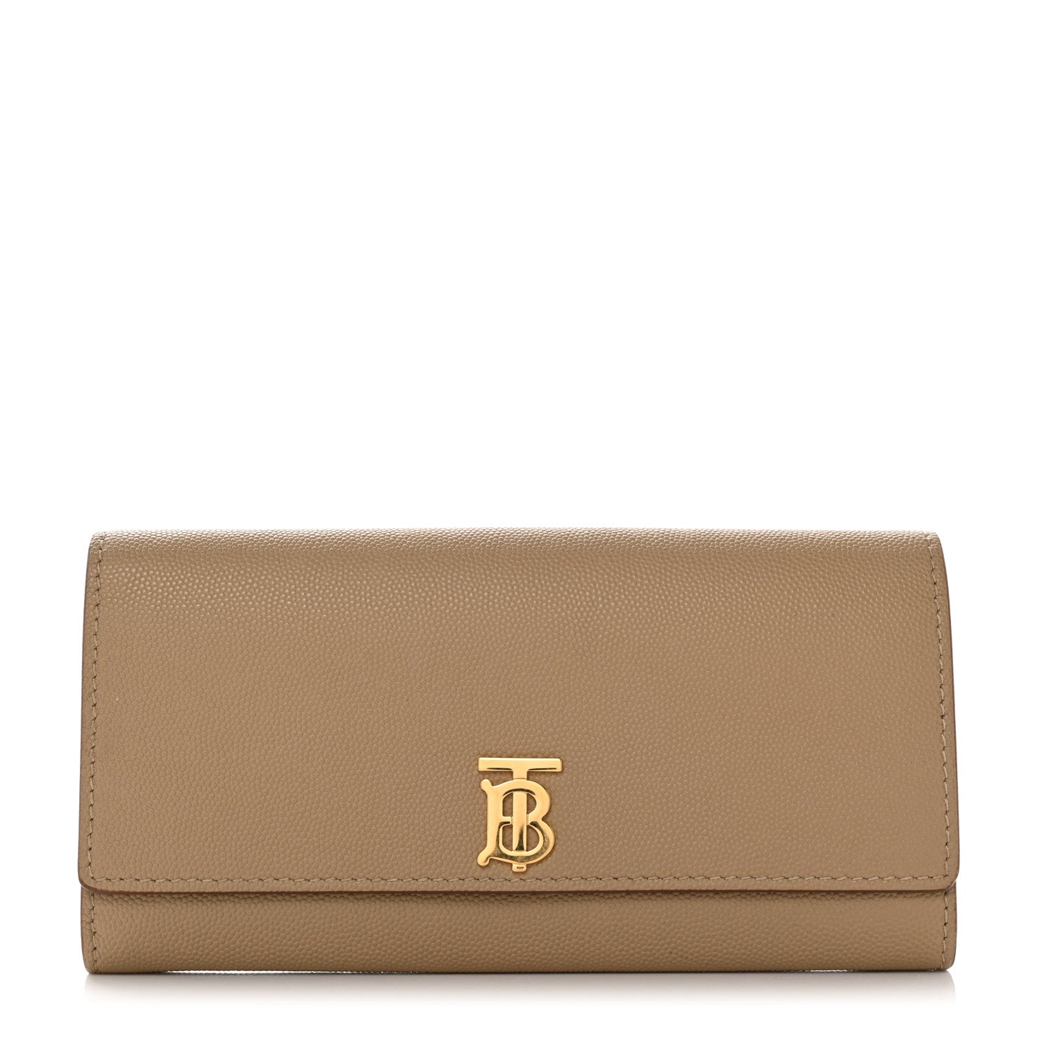Burberry Heritage Grain Calfskin Monogram Lola Continental Wallet Beige 1 of 7