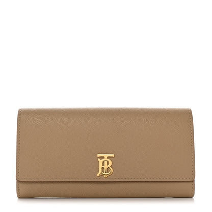 Burberry Heritage Grain Calfskin Monogram Lola Continental Wallet Beige 1 of 7