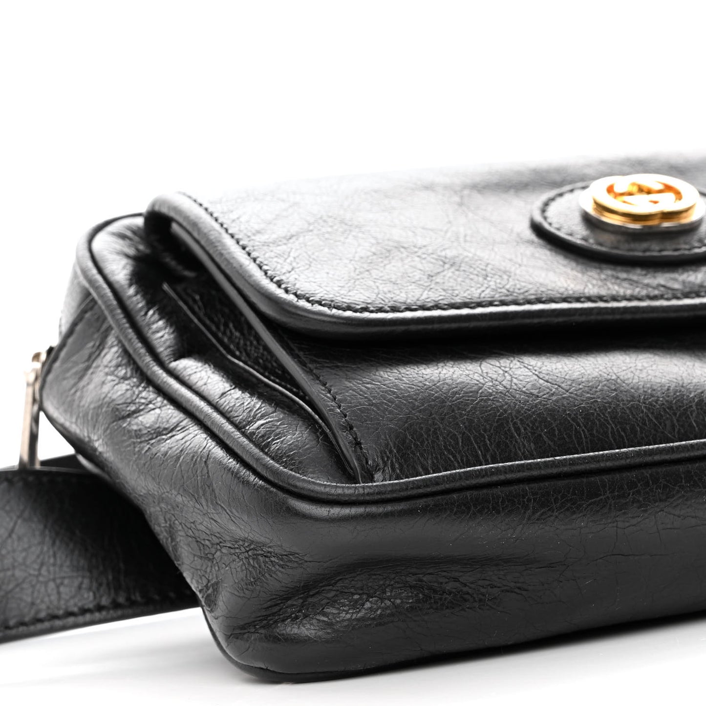 Fluffy Calfskin Morpheus Belt Bag 80 32 Black