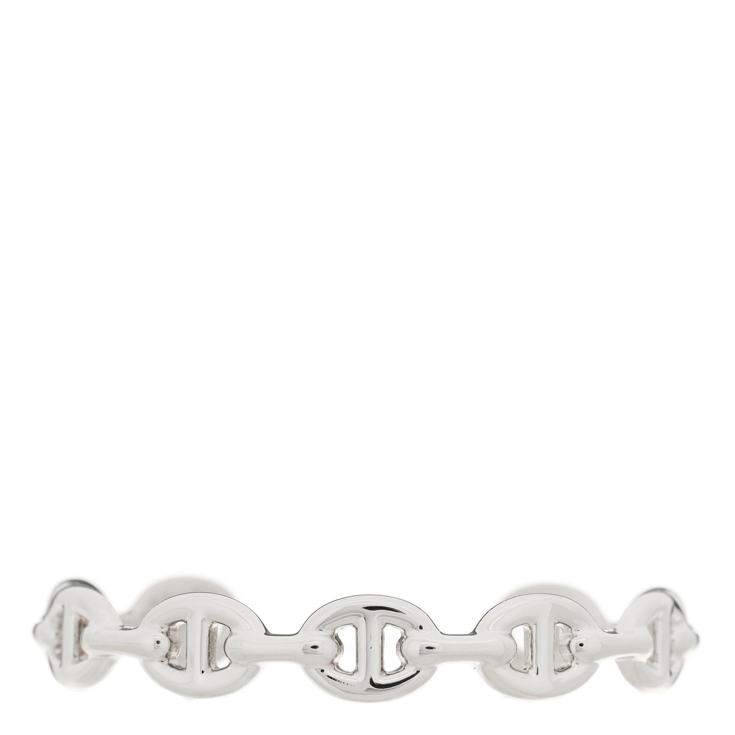 Sterling Silver MM Chaine d'Ancre Enchainee Cuff Bracelet ST