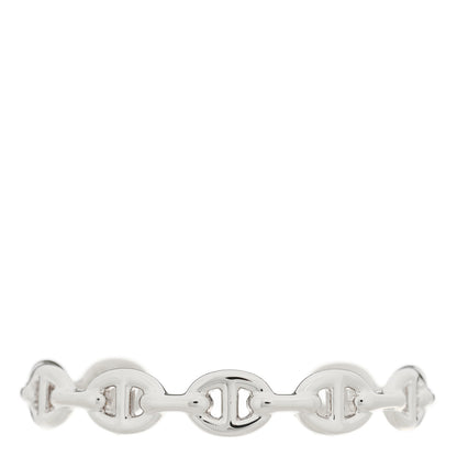 Hermes Sterling Silver MM Chaine d'Ancre Enchainee Cuff Bracelet ST 1 of 4