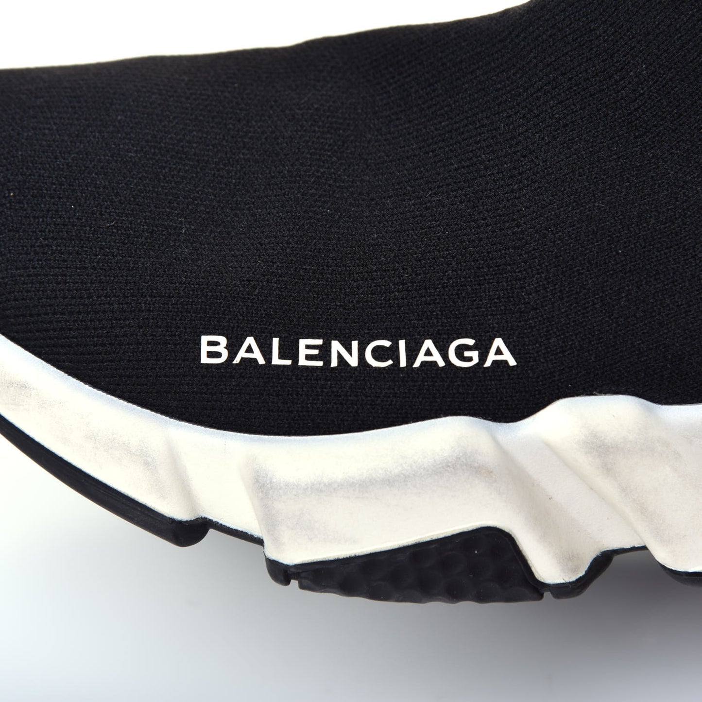Neoprene Knit Womens Speed Sneakers 37 Black White