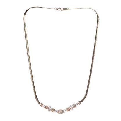 Mikimoto 18K Yellow Gold Diamond Akoya Pearl 3.5-4mm Pendant Necklace 3 of 5