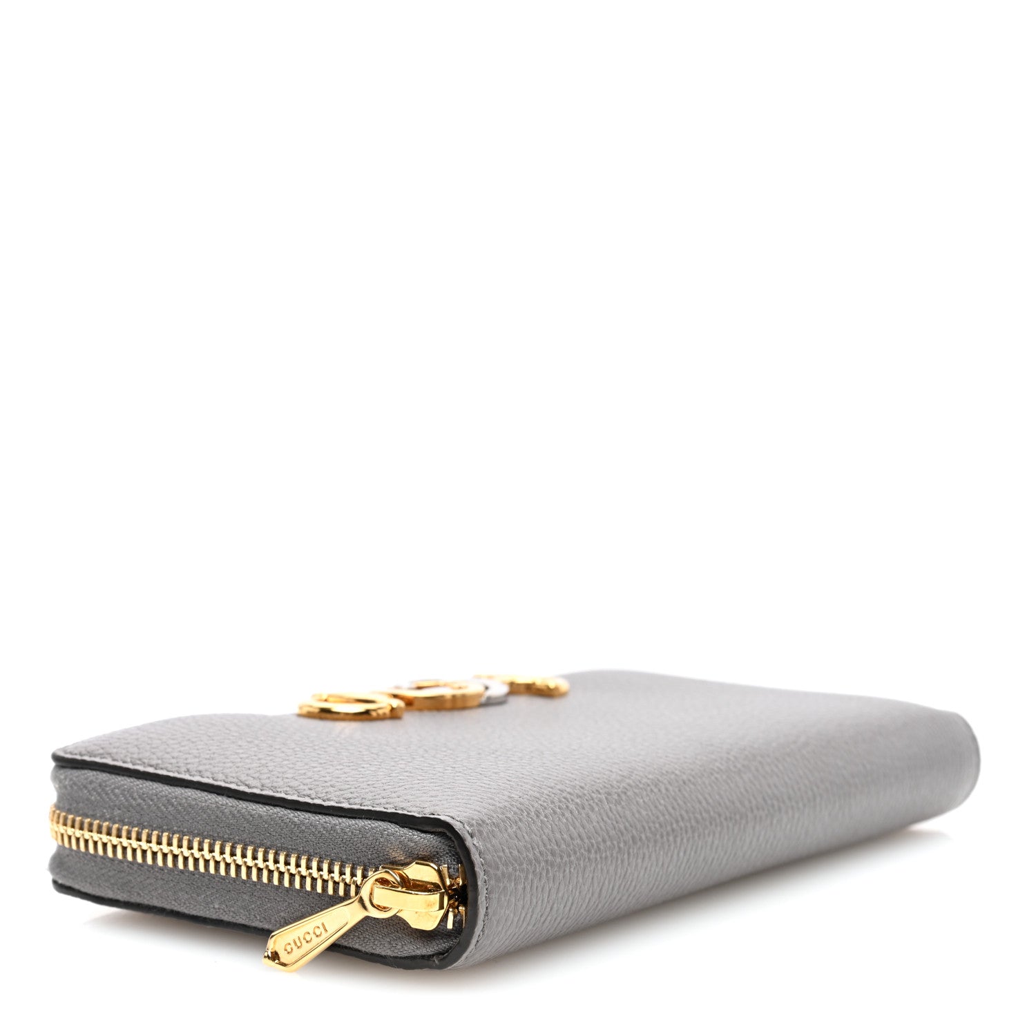 Gucci Grainy Calfskin Zumi Zip Around Wallet Dusty Grey 4 of 7