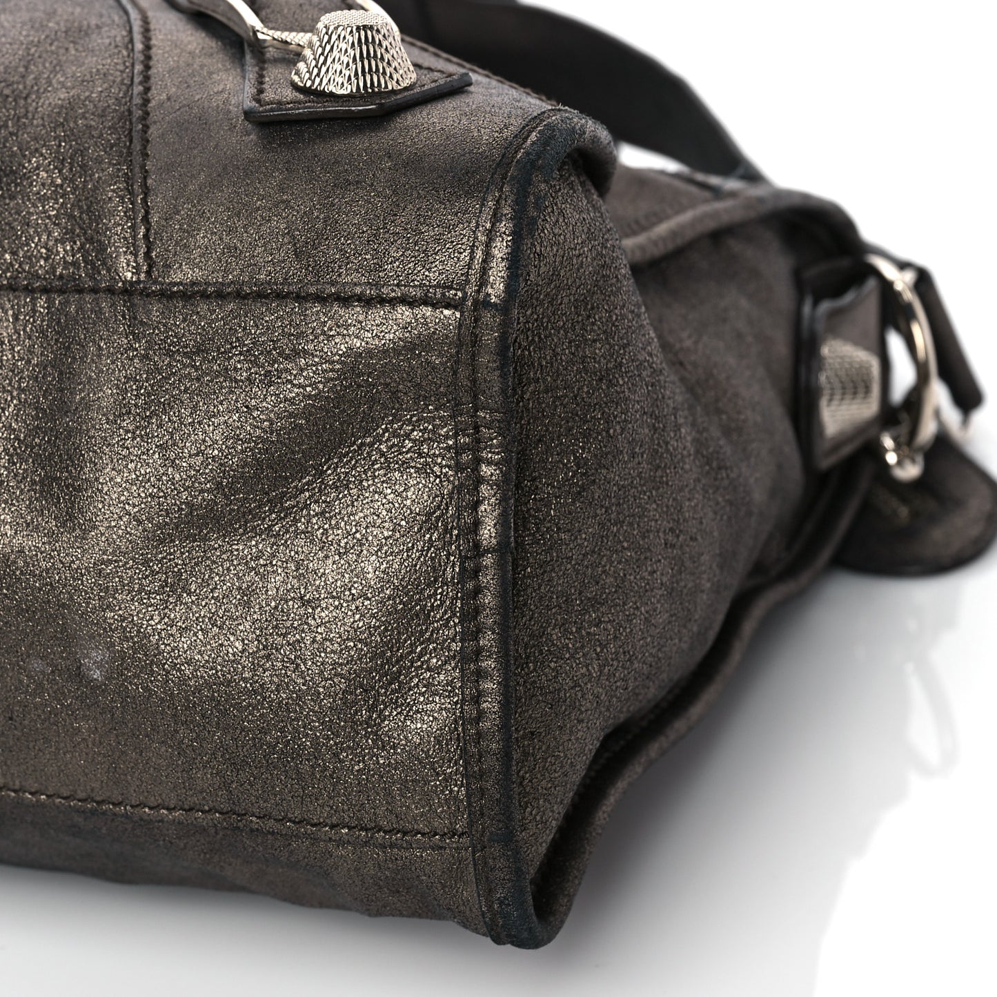 Craquele Calfskin Giant 21 Silver Hardware City Bronze