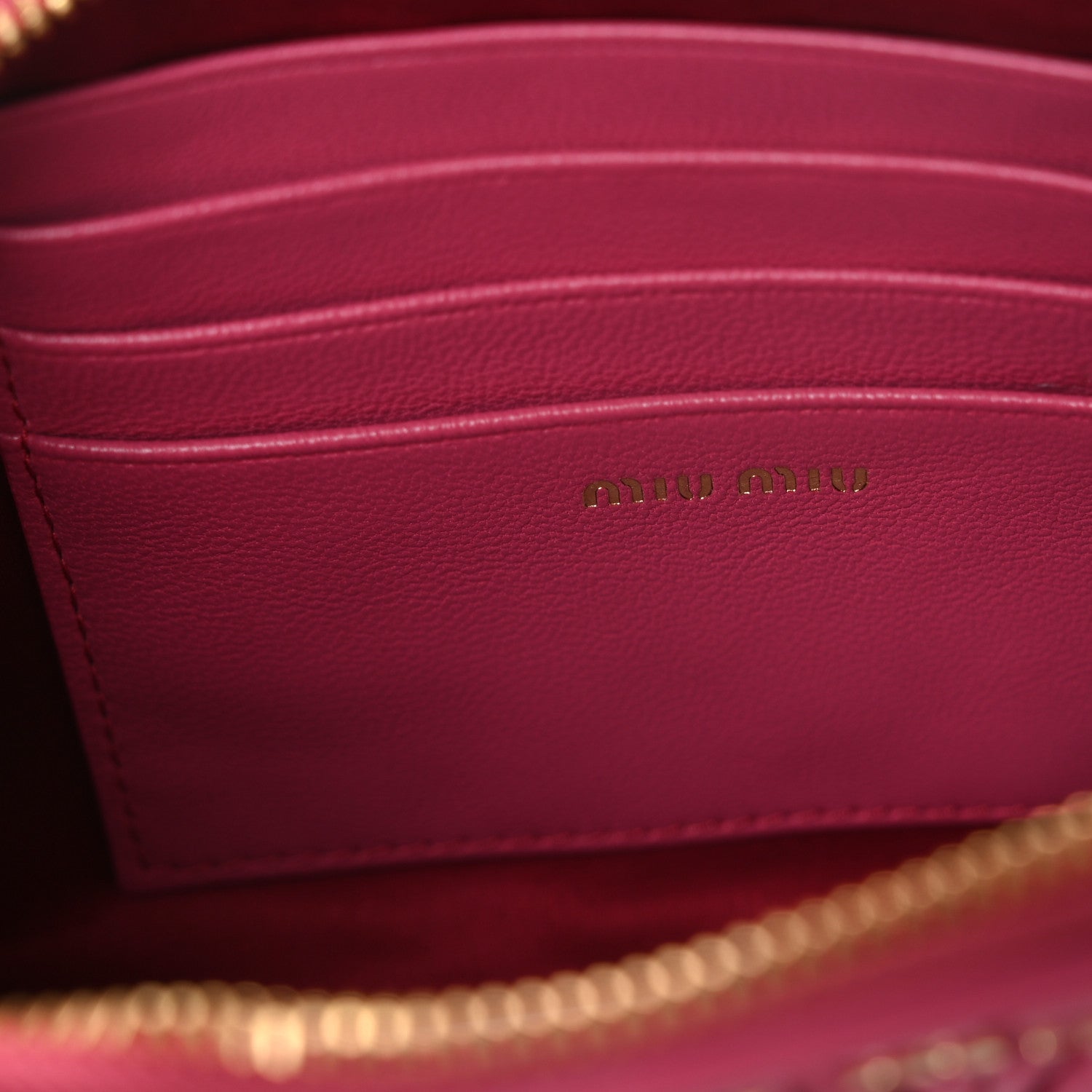 Miu Miu Nappa Matelasse Lux Pouch Fuxia 6 of 8