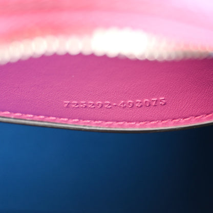Gucci Calfskin GG Tennis Bi-Color Embossed Mini Duffle Bag Modern Fucsia Modern Blue 7 of 11