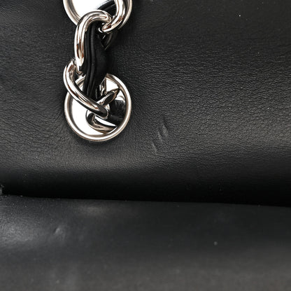 Chanel Striated Patent Quilted Maxi Double Flap Black 11 of 14