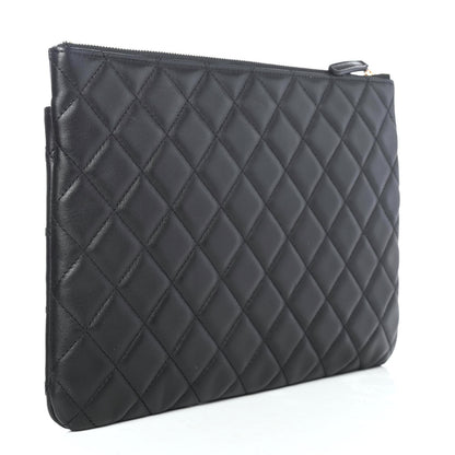 Chanel Lambskin Quilted Medium Flap Cosmetic Case Black 2 of 4