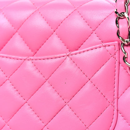 Chanel Lambskin Quilted Mini Rectangular Flap Neon Pink 12 of 13