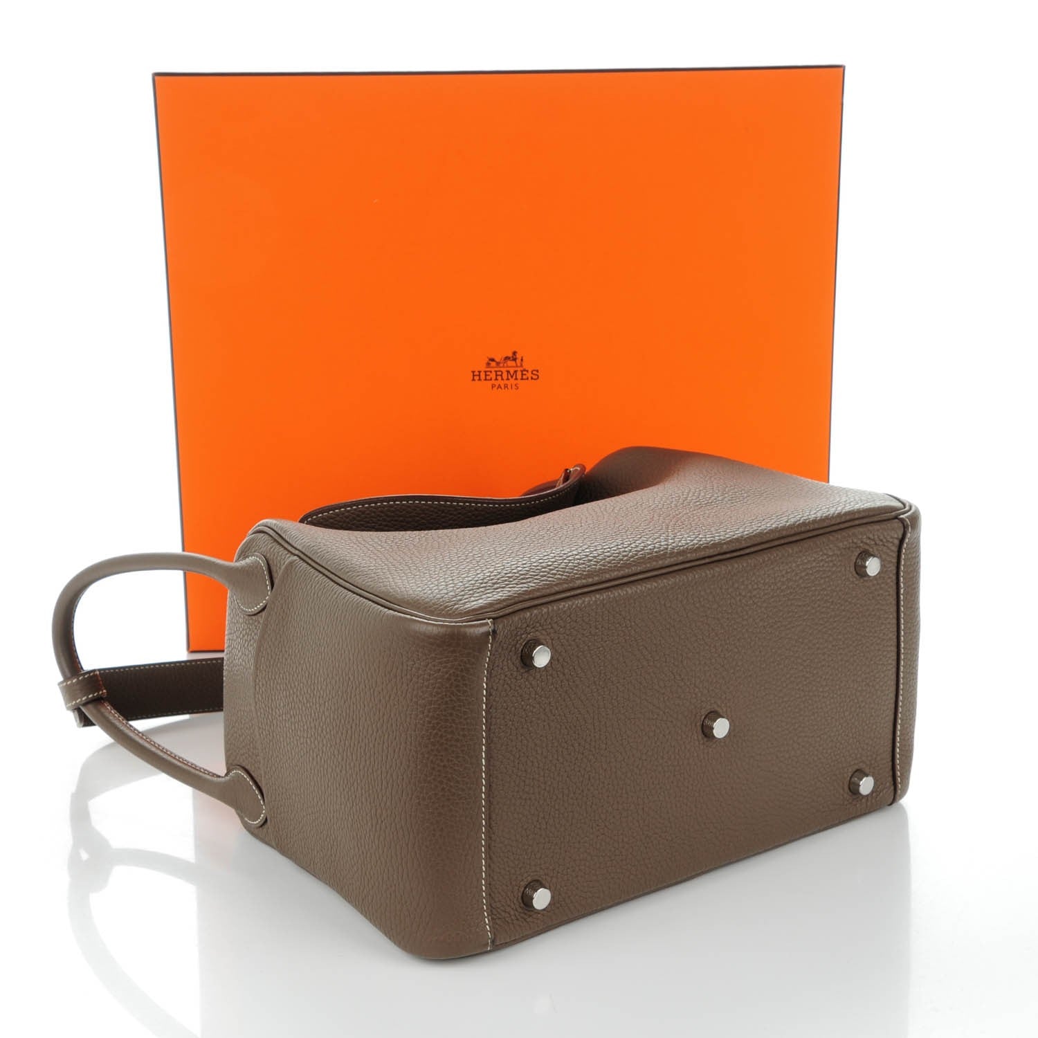 Hermes Taurillon Clemence Lindy 30 Etoupe 6 of 11