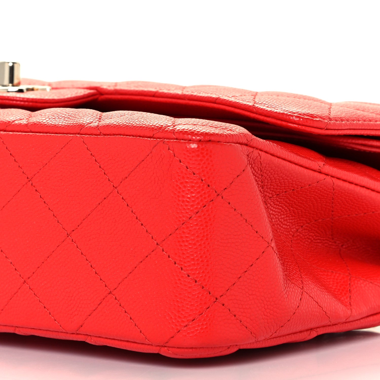 Chanel Caviar Quilted Medium Double Flap Red 11 of 12