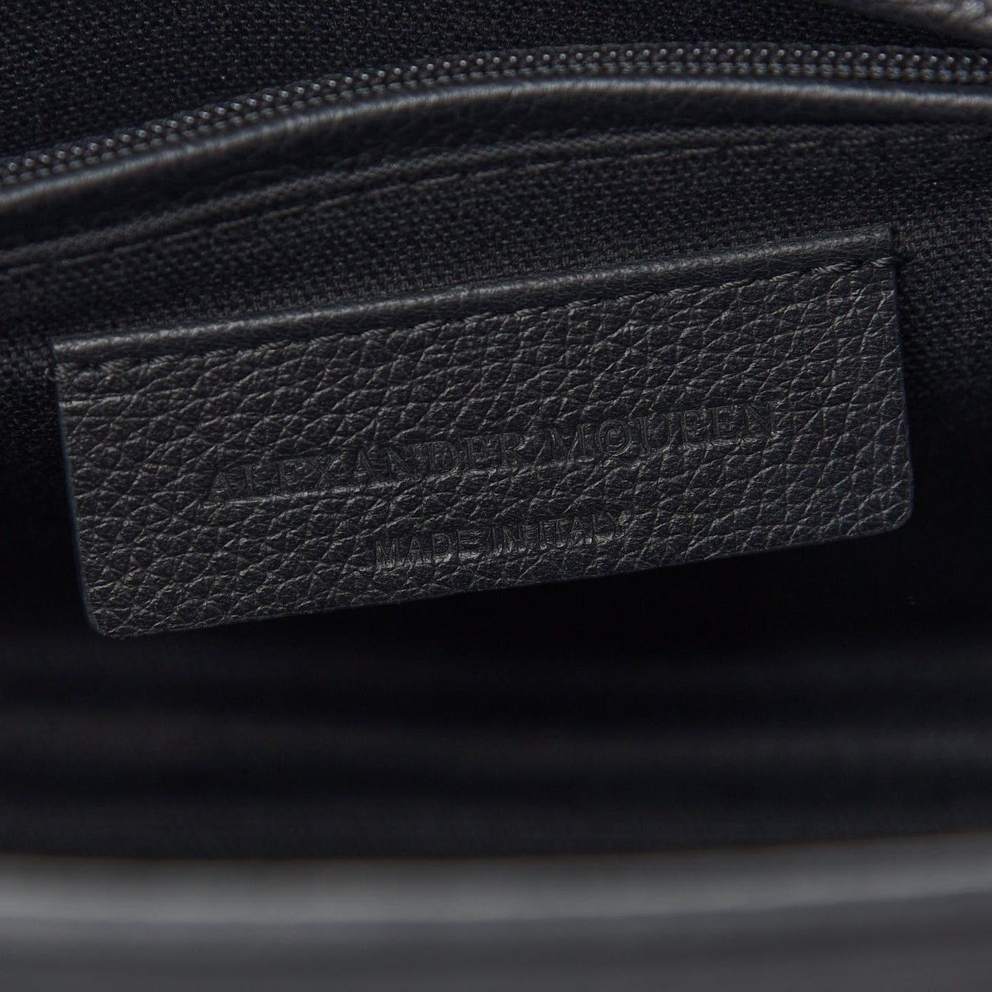 Pebbled Calfskin Mini Padlock Tote Black