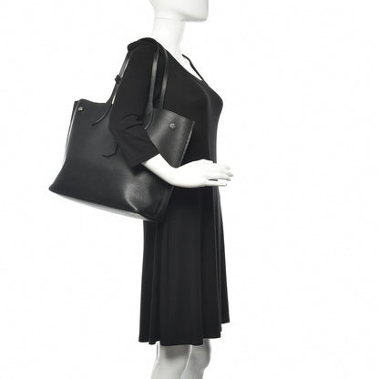 Louis Vuitton Calfskin Lockme Go Tote Black 2 of 15