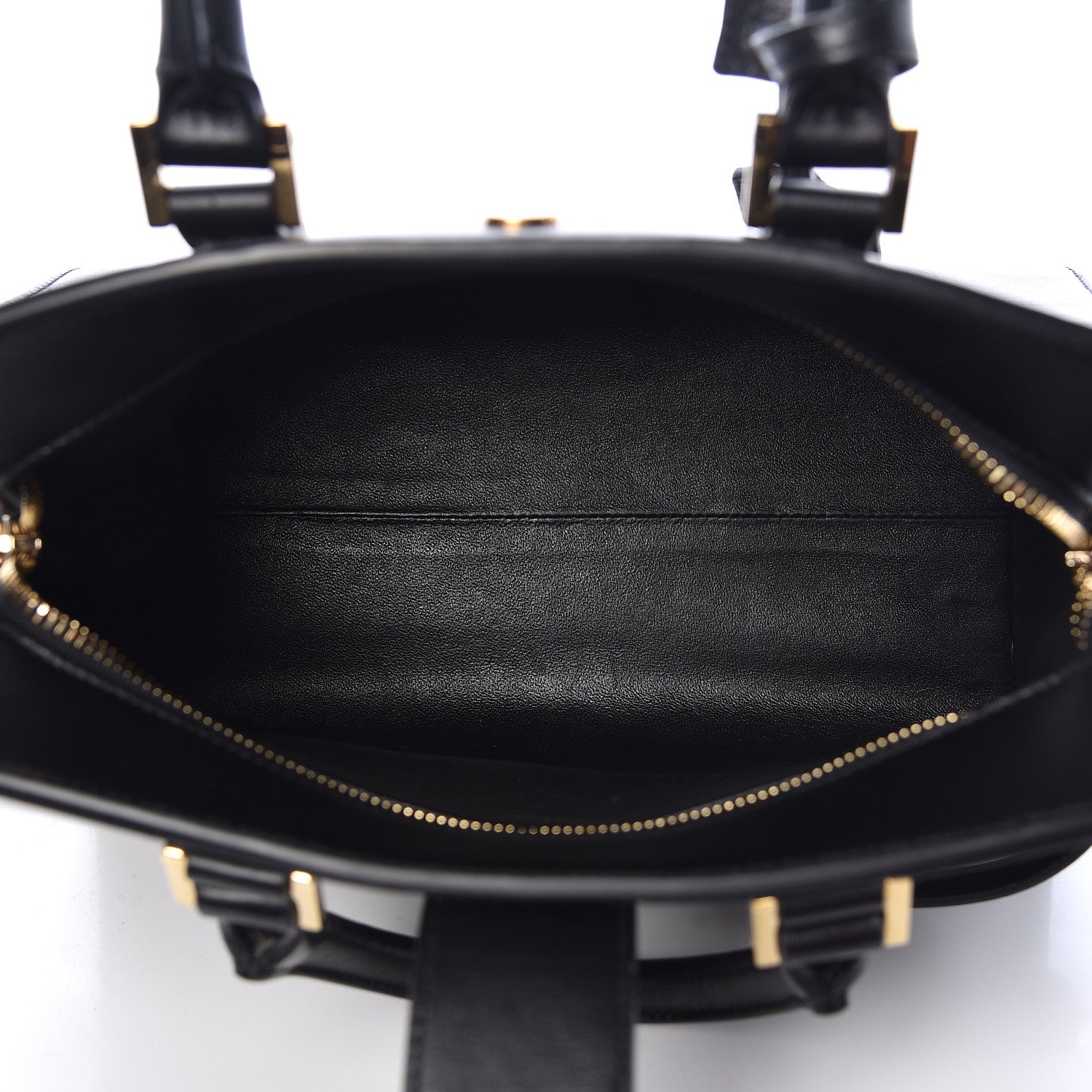 Saint Laurent Calfskin Monogram Baby Cabas Black 5 of 10