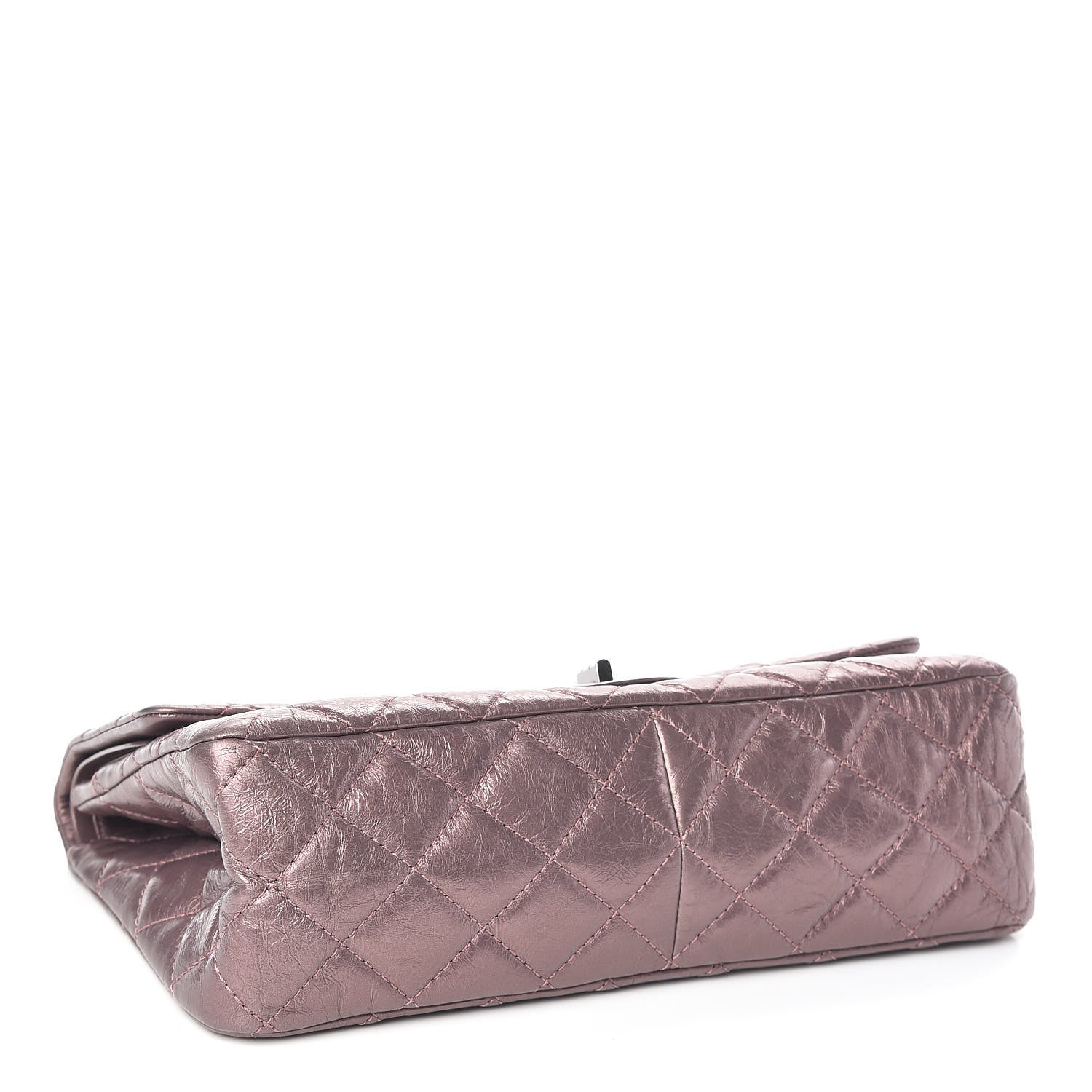 Chanel Metallic Aged Calfskin Quilted 2.55 Reissue 227 Flap Rose Fonce 4 of 10