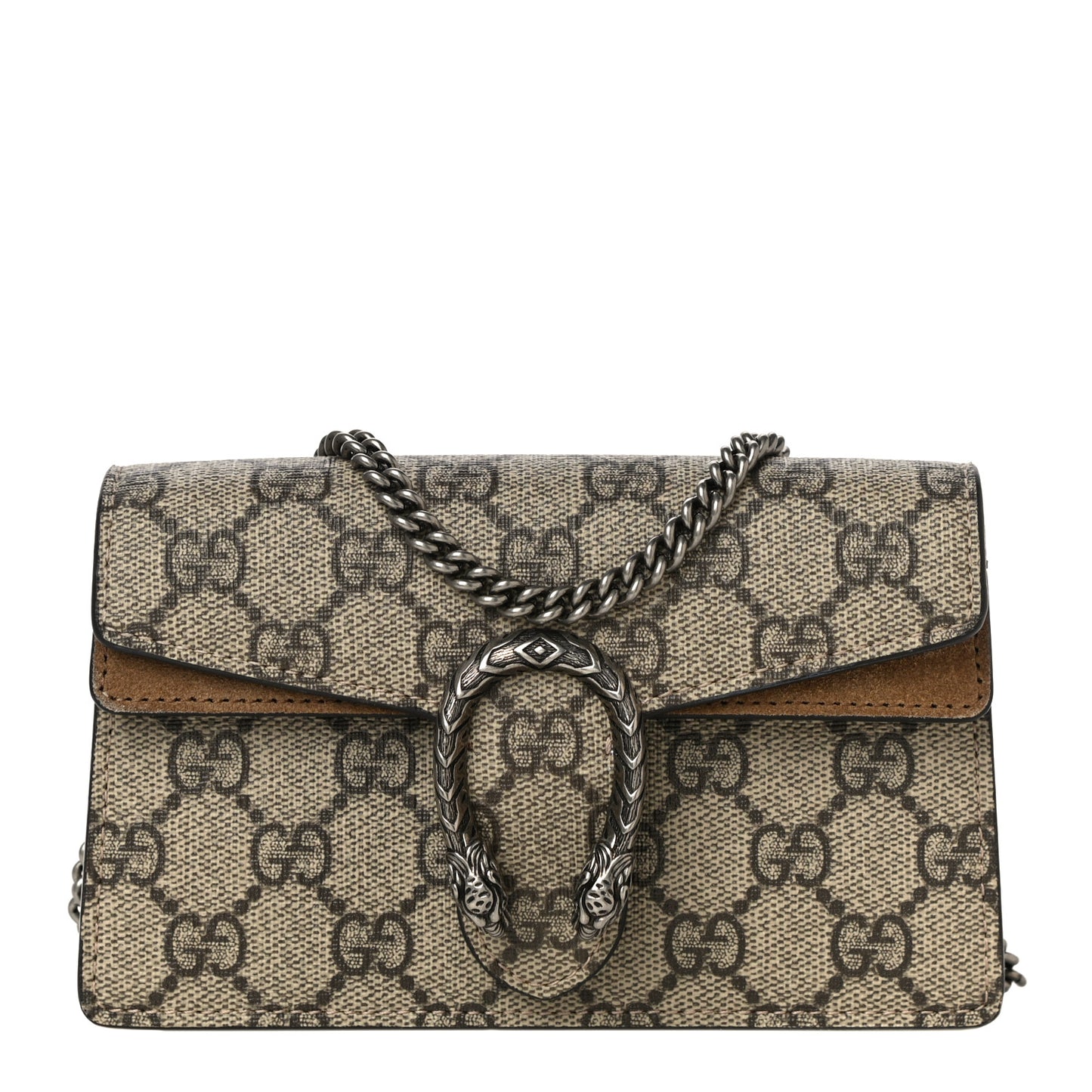 GG Supreme Monogram Super Mini Dionysus Shoulder Bag Taupe