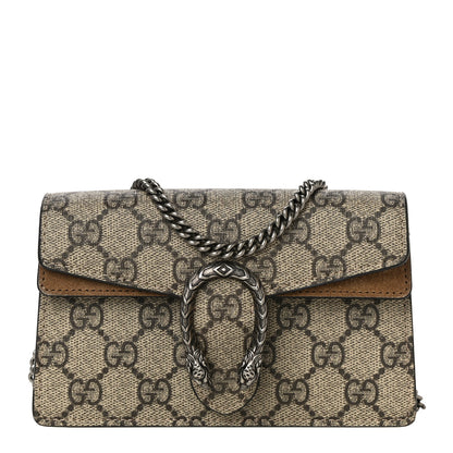 Gucci GG Supreme Monogram Super Mini Dionysus Shoulder Bag Taupe 1 of 11