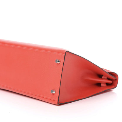 Hermes Epsom Kelly Sellier 28 Rouge Tomate 10 of 11