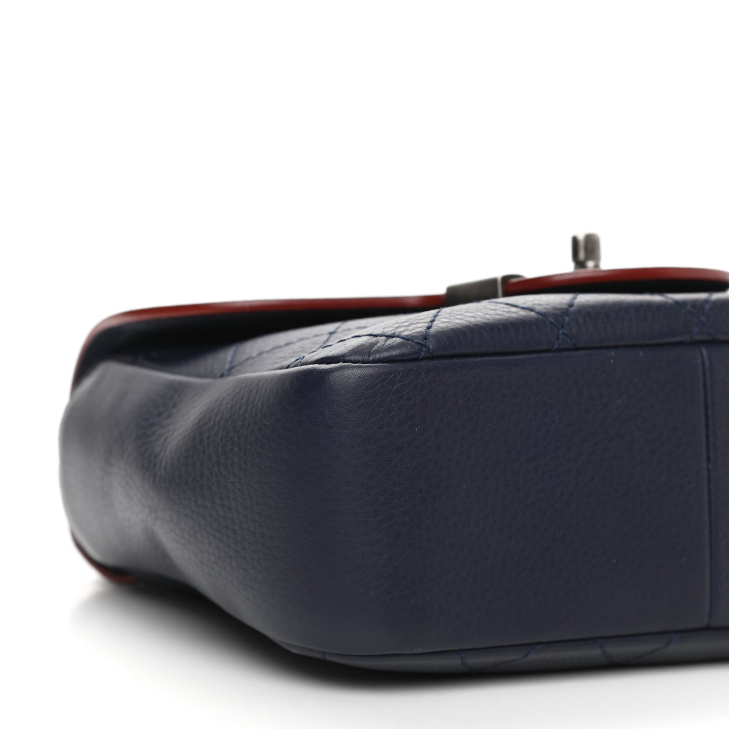 Grained Calfskin Archi Chic Flap Navy