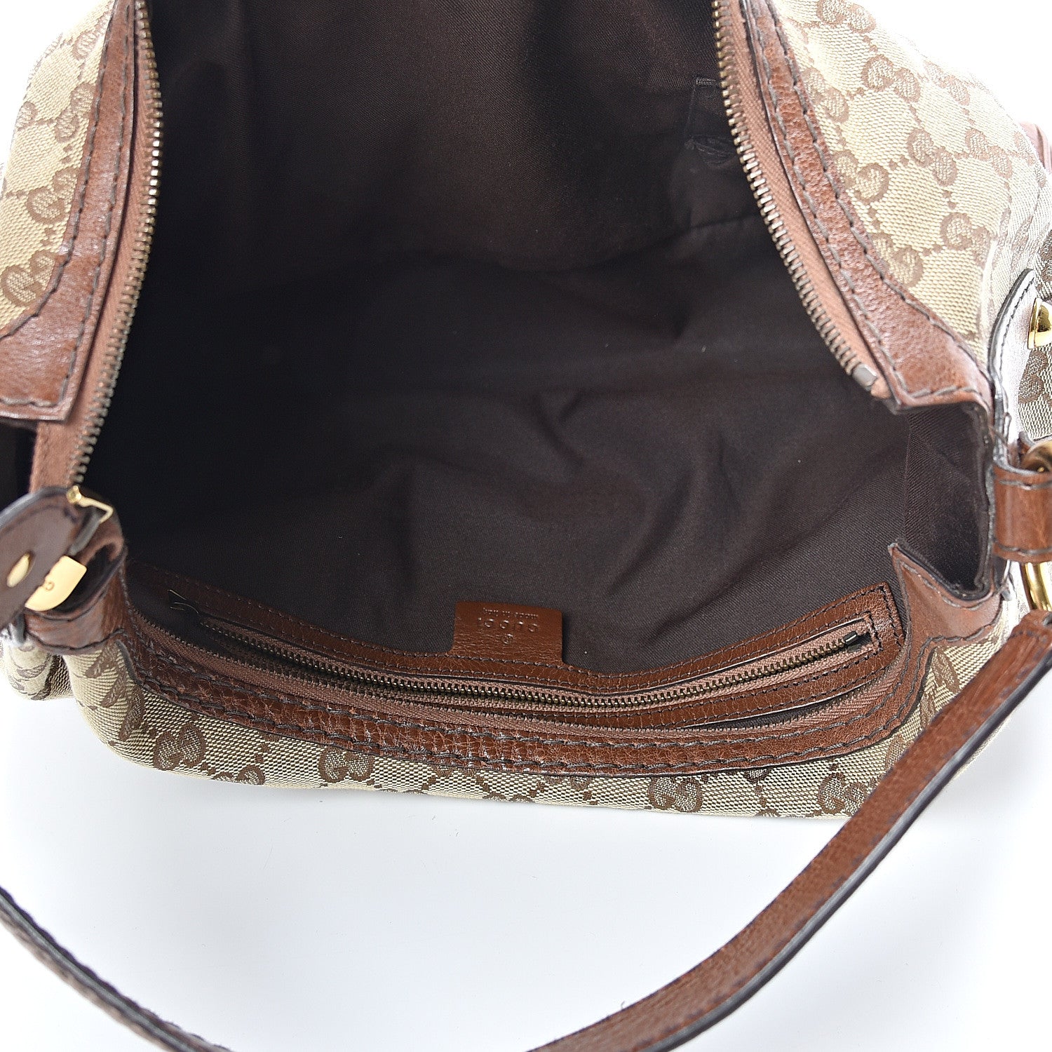 Gucci Monogram Medium Jockey Hobo Brown 4 of 11
