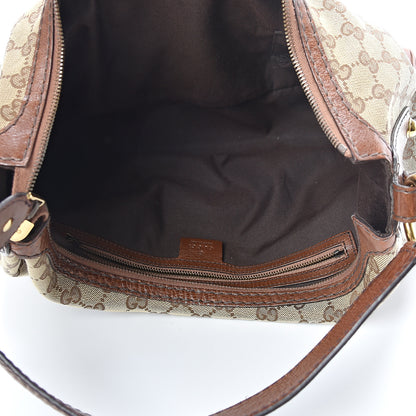 Gucci Monogram Medium Jockey Hobo Brown 4 of 11