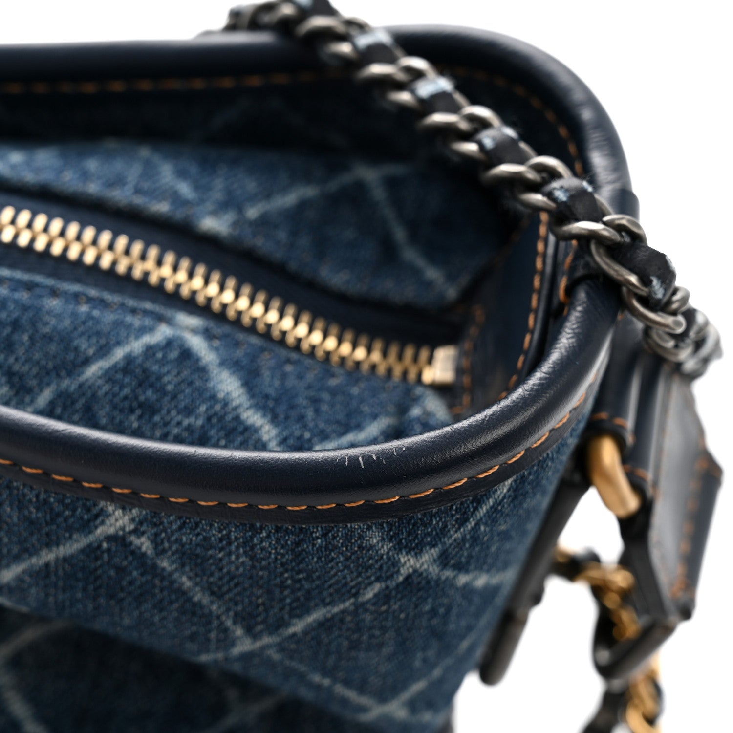 Chanel Denim Calfskin Medium Gabrielle Hobo Blue 13 of 13
