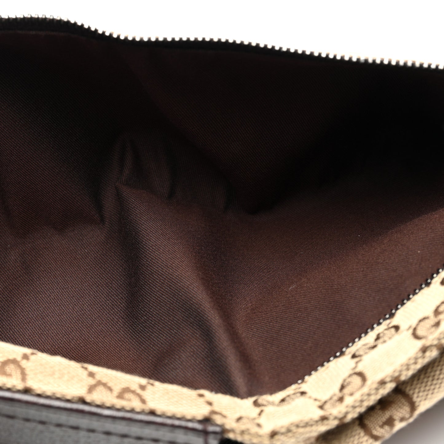 Monogram Web Belt Bag Dark Brown