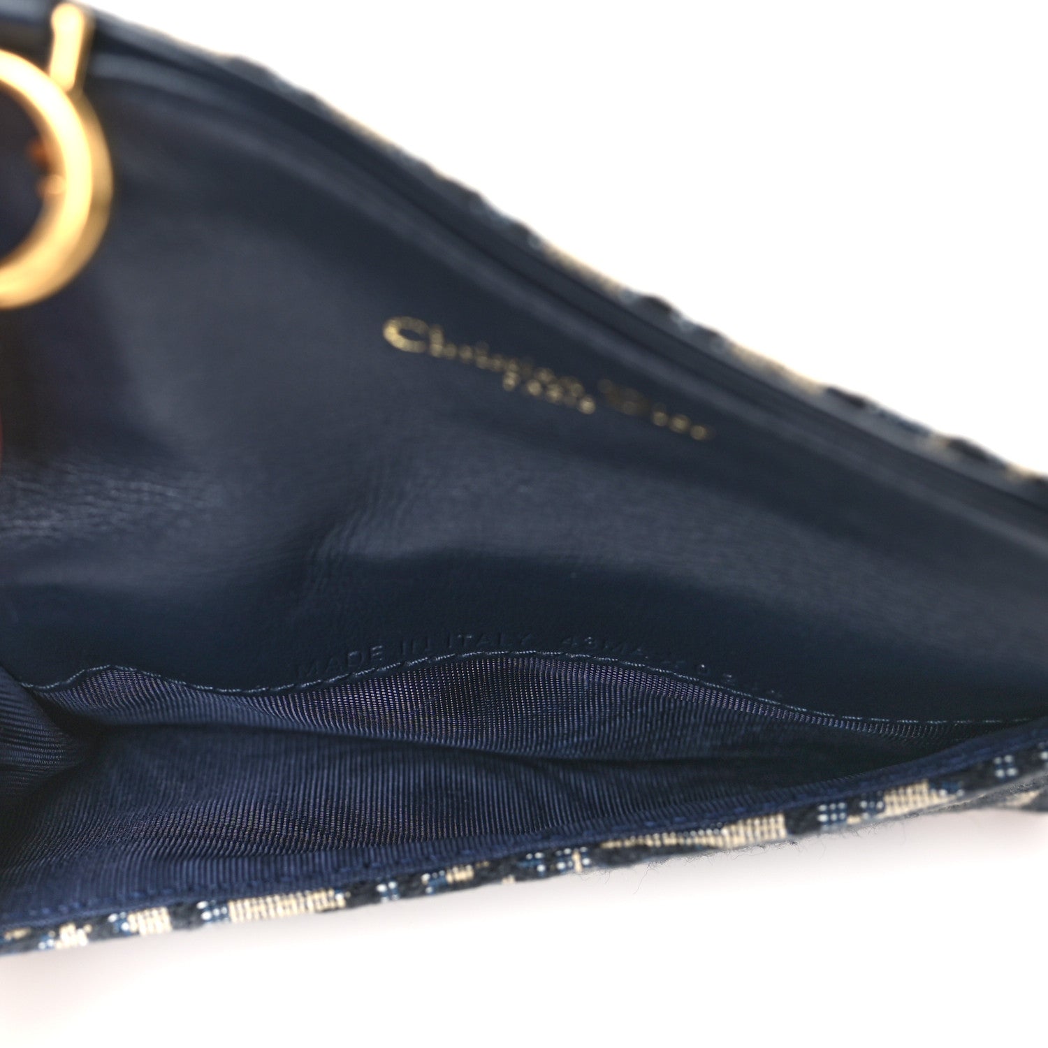Christian Dior Oblique Saddle Cosmos Zipped Card Holder Blue 5 of 9