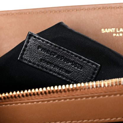 Saint Laurent Suede Y Quilted Monogram Medium Loulou Chain Satchel Cinnamon 8 of 27