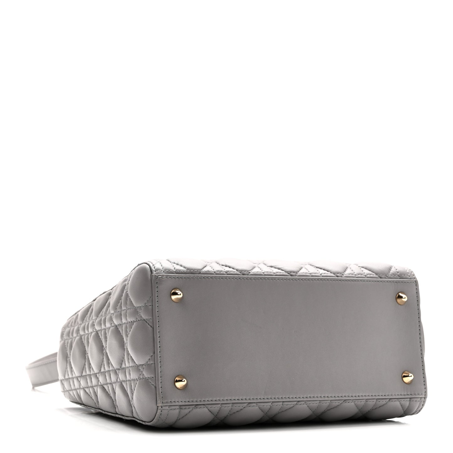 Lambskin Cannage Medium Lady Dior Grey