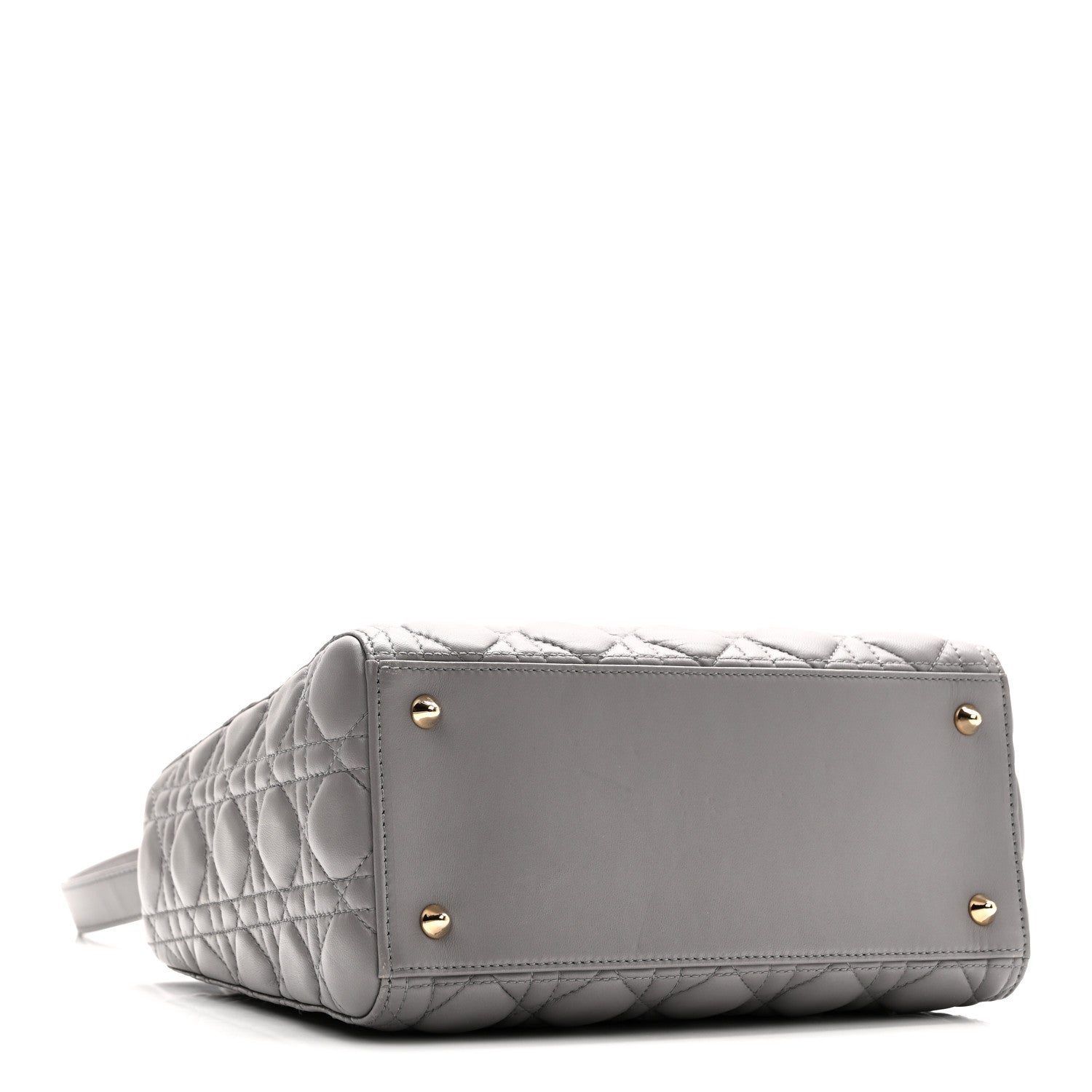 Christian Dior Lambskin Cannage Medium Lady Dior Grey 4 of 9