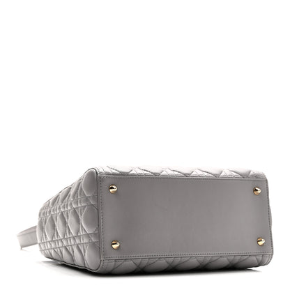 Christian Dior Lambskin Cannage Medium Lady Dior Grey 4 of 9