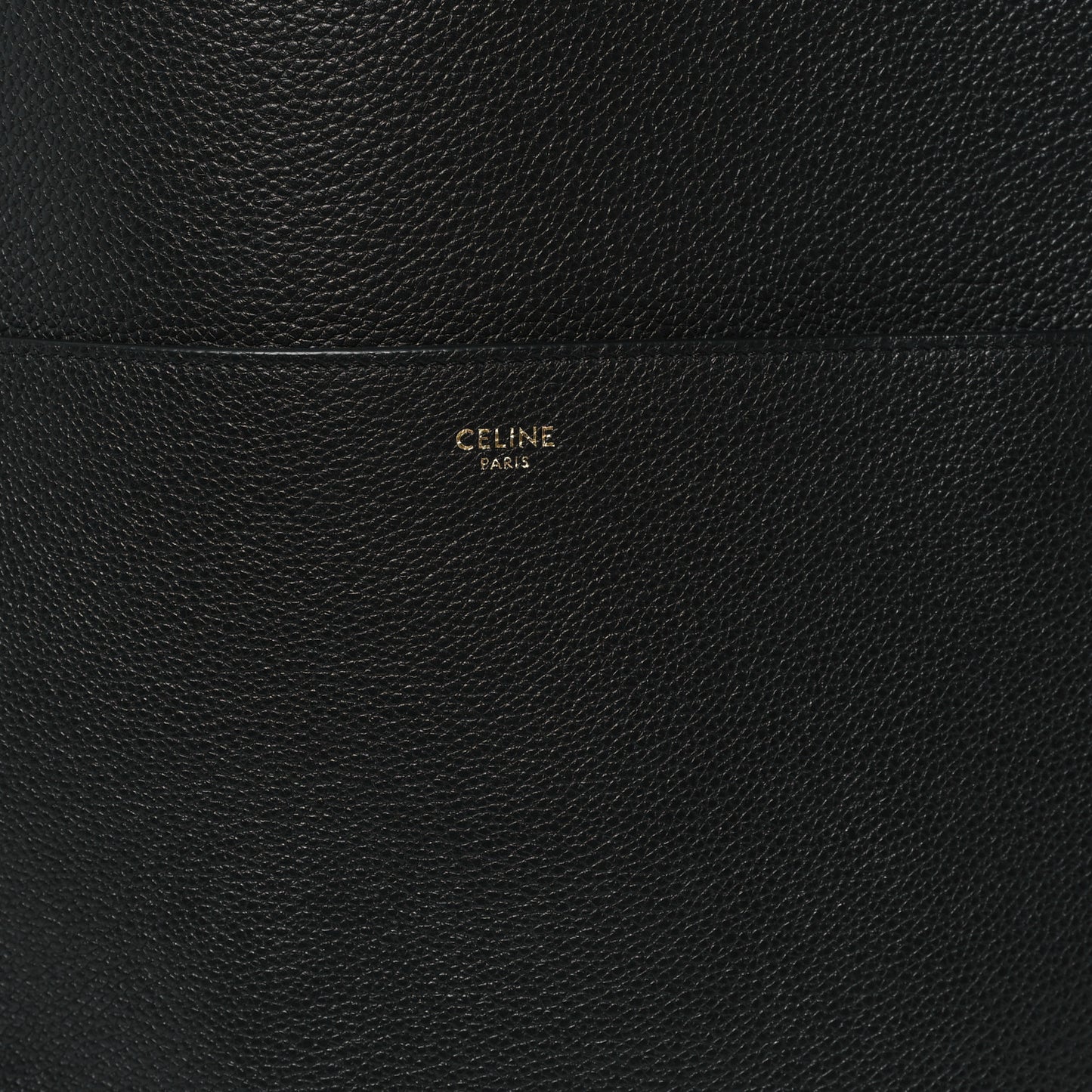 Soft Grained Calfskin Sangle Bucket Bag Black