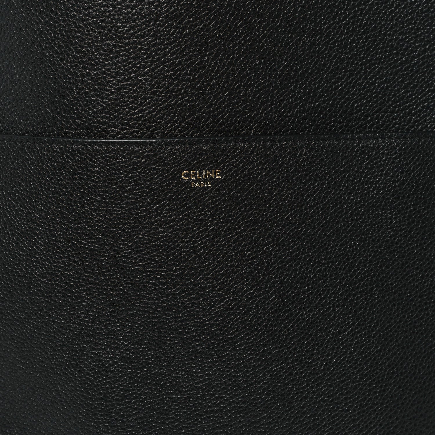 Celine Soft Grained Calfskin Sangle Bucket Bag Black 7 of 11