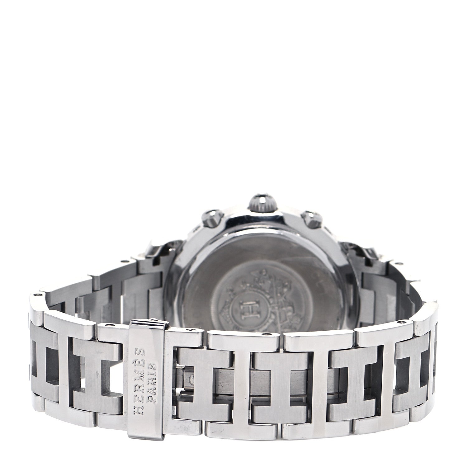 Hermes Stainless Steel 31mm Clipper Chronograph Quartz Watch Black 3 of 4
