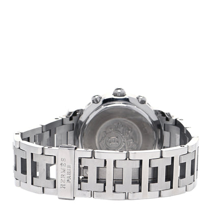 Hermes Stainless Steel 31mm Clipper Chronograph Quartz Watch Black 3 of 4