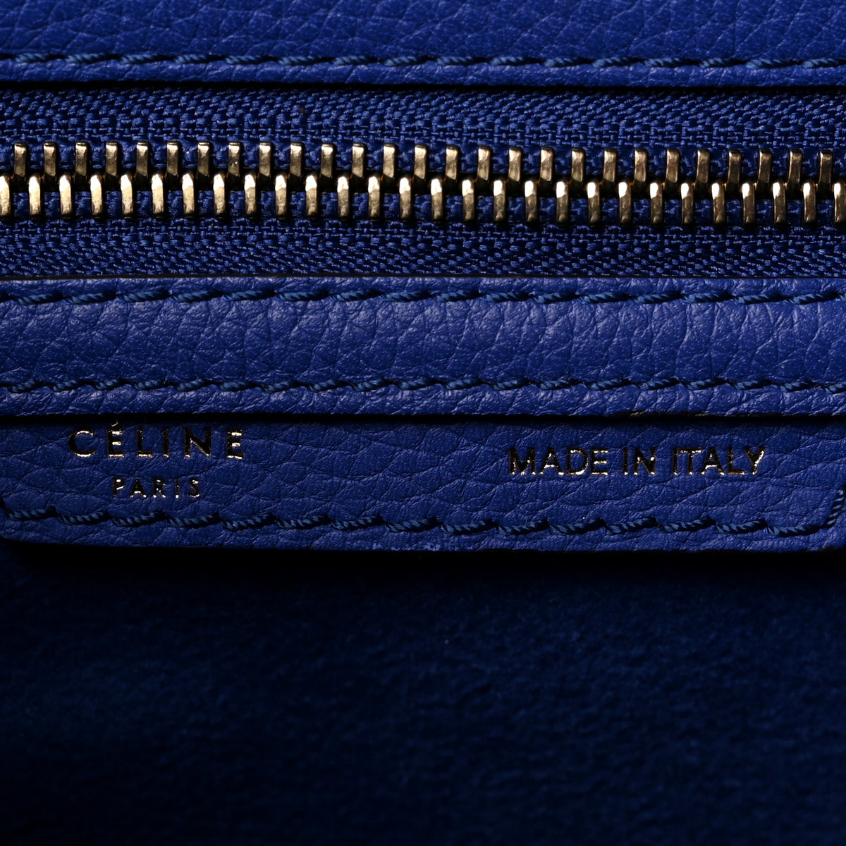 Drummed Calfskin Mini Luggage Indigo