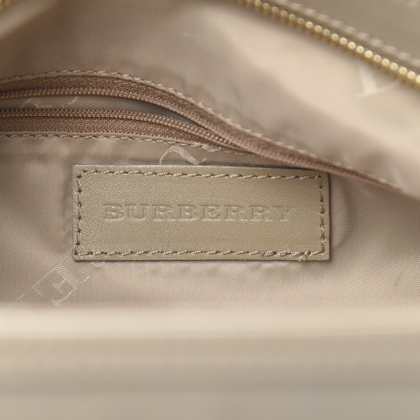 Calfskin Studded Hobo Beige