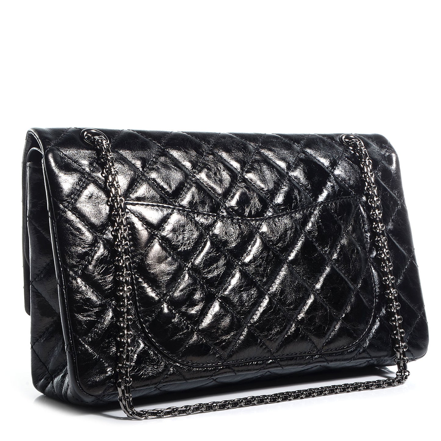 Glazed Calfskin 2.55 Reissue 227 Flap Black