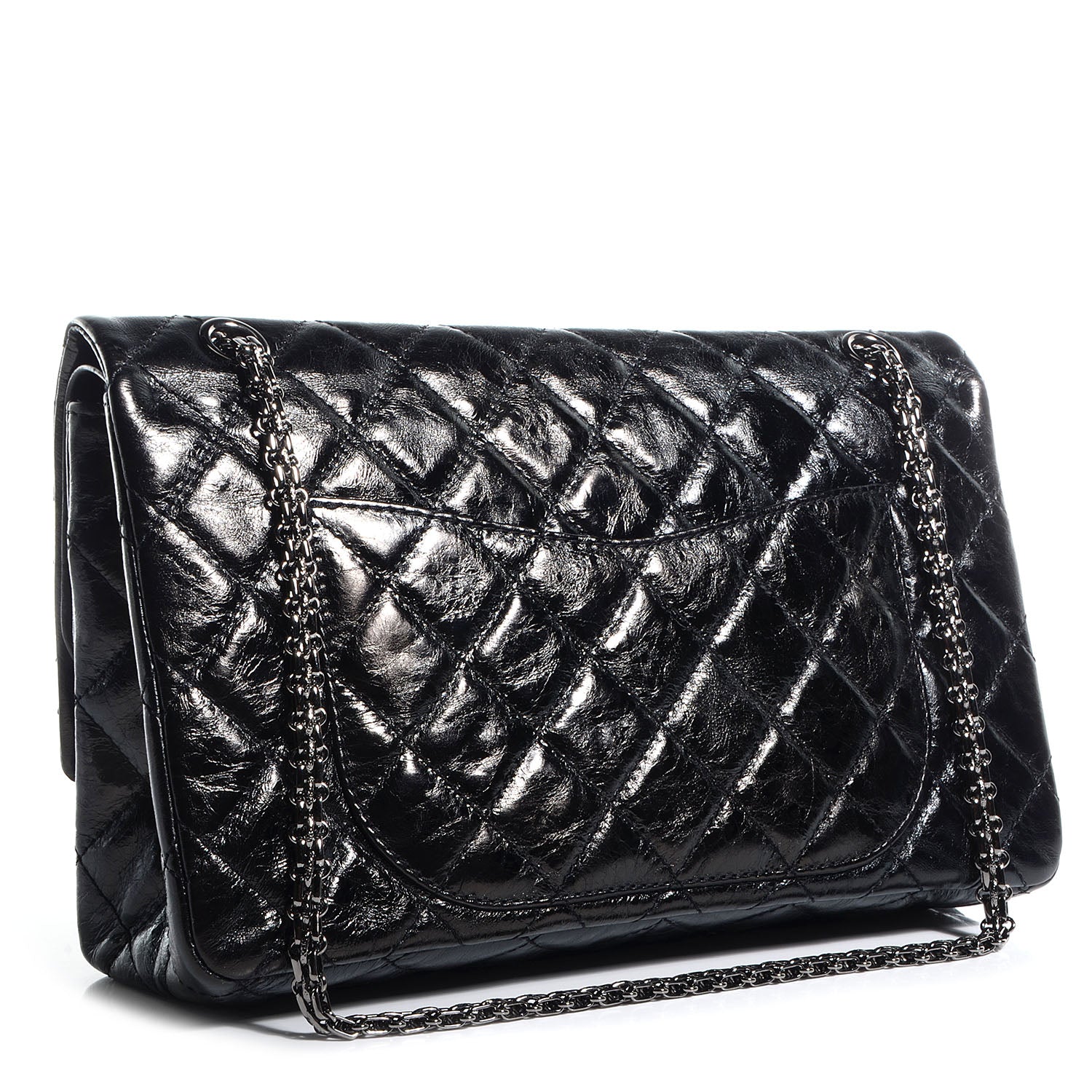 Chanel Glazed Calfskin 2.55 Reissue 227 Flap Black 3 of 9