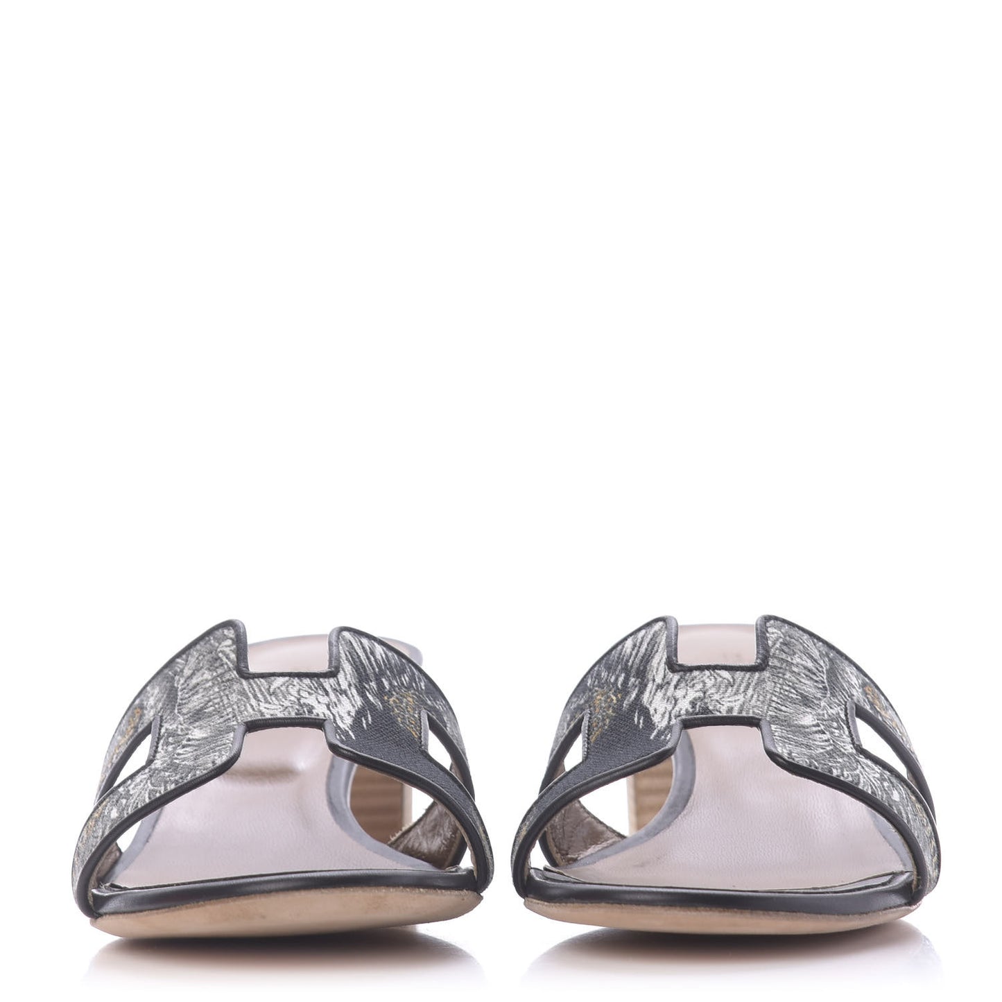 Canvas Tatoo Print Oasis Equator Sandals 40.5 Black