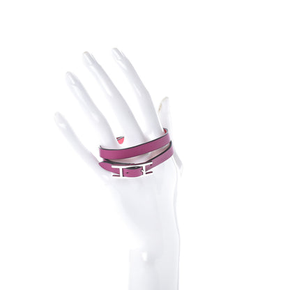 Hermes Swift Behapi Double Tour Reversible Bracelet T1 Rose Pourpre Rose Extreme 2 of 5