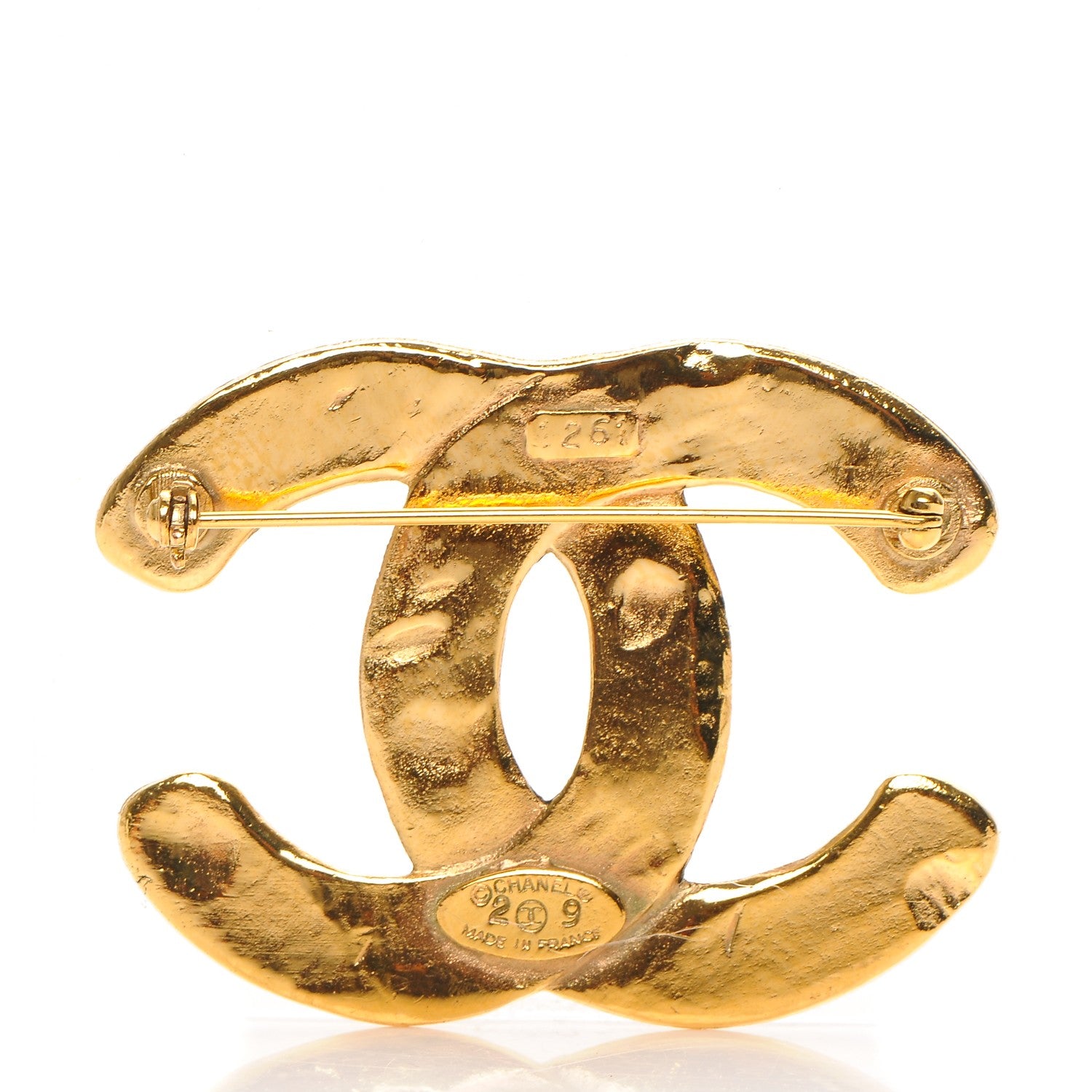 Chanel Quilted CC Brooch Gold 3 of 5