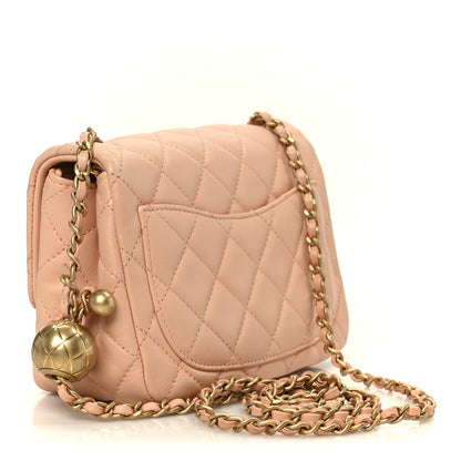 Chanel Lambskin Quilted Mini Pearl Crush Flap Light Orange 3 of 11
