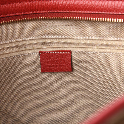 Gucci Monogram Bree Zippered Tote Beige Red 8 of 10