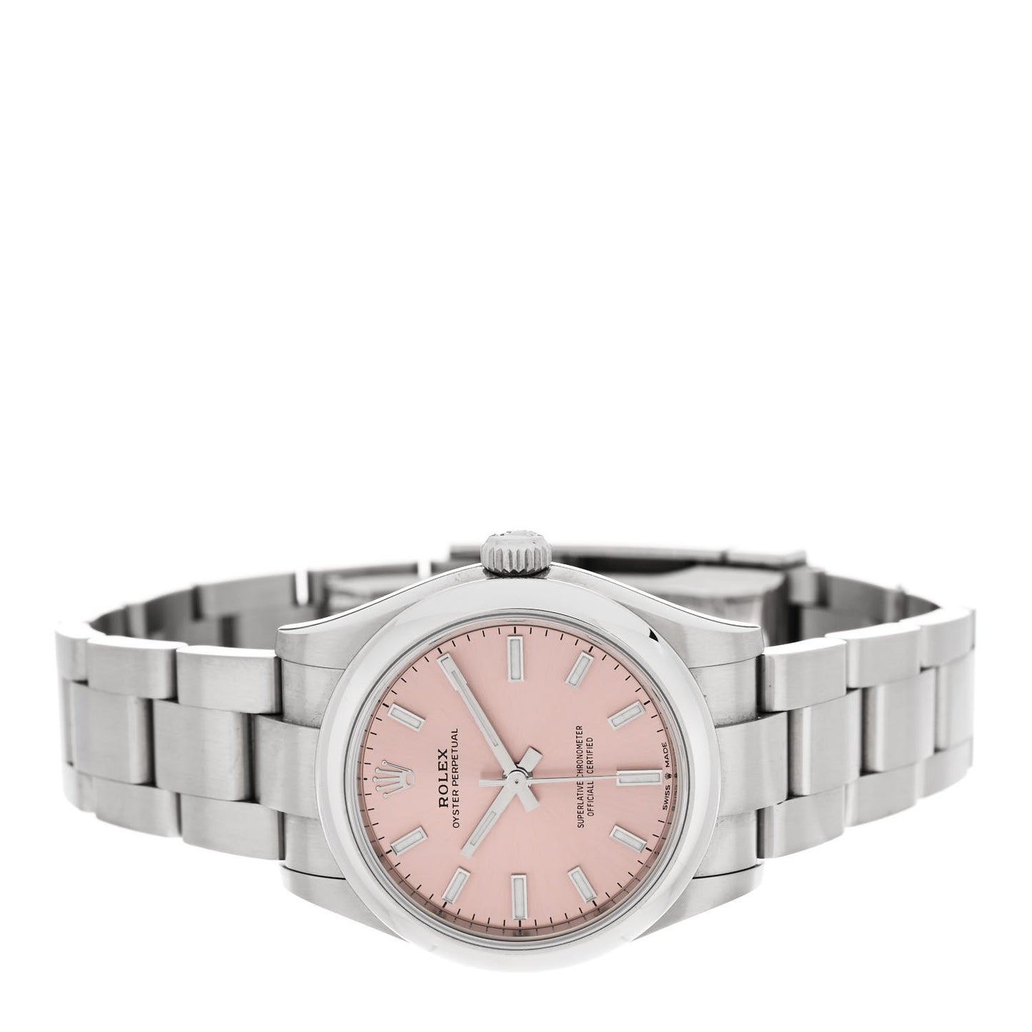 Stainless Steel 31mm Oyster Perpetual Watch Pink 277200