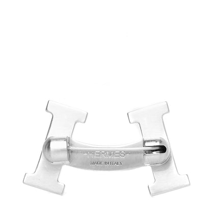 Hermes Palladium Smile H Brooch 3 of 4