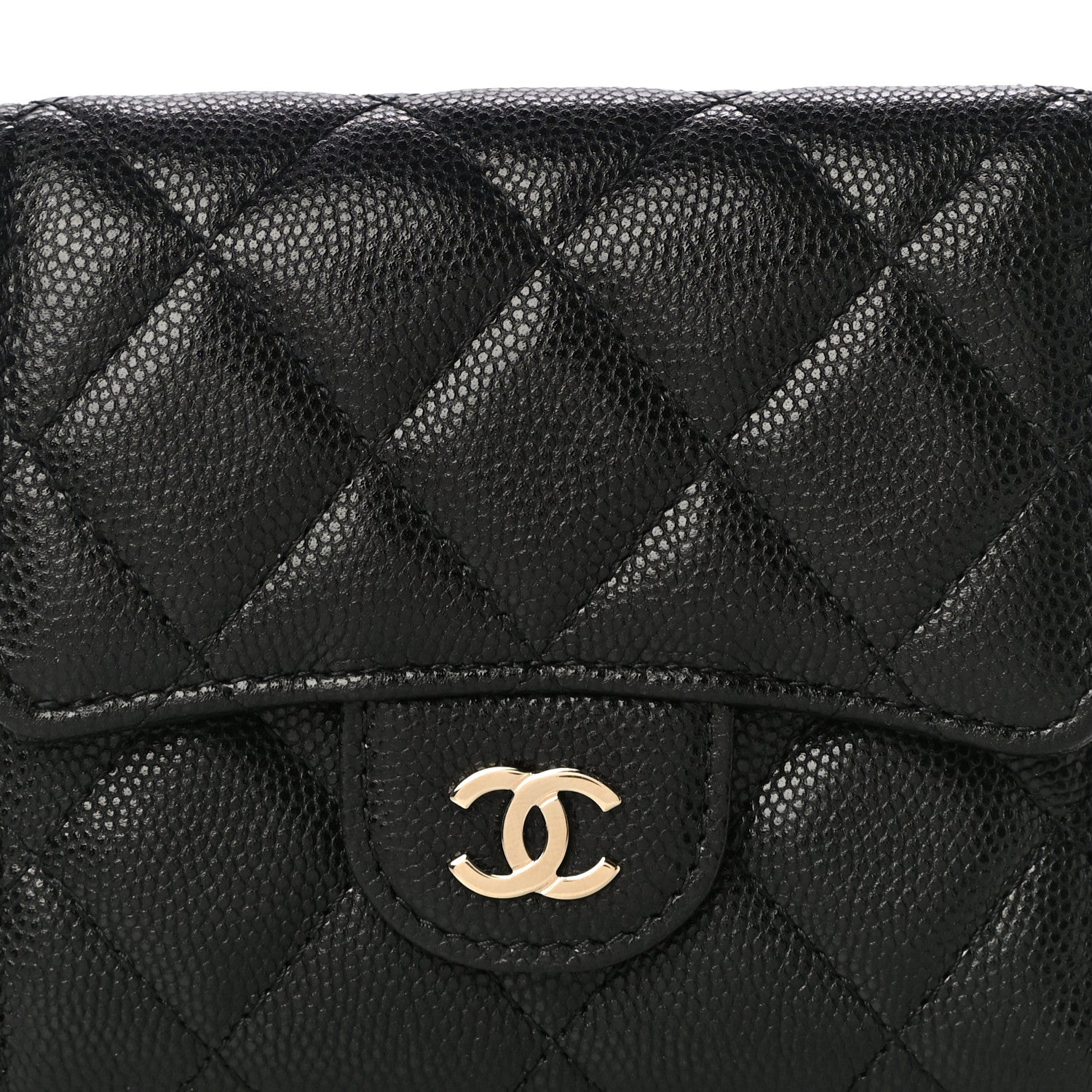 Chanel Caviar Quilted Small Flap Wallet Black 8 of 12
